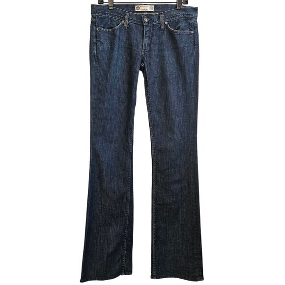 Habitual For Tory By TRB Tory Burch Size 28 Low Rise Dark Wash Boot Cut Jeans - Picture 1 of 5